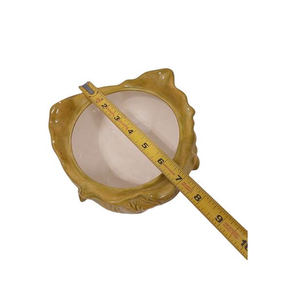 Cabbage Lettuce Turain Serving Bowl Lid Dish Platter Green Ceramic Cottage Farm - Picture 14 of 16